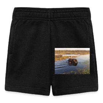 Elefanten am Wasser in Namibia Afrika - Baby Shorts - Schwarz - Vorne