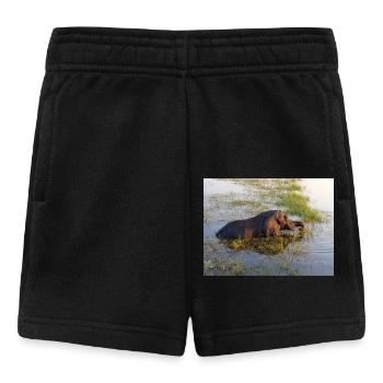 Elefant am Wasser in Namibia Afrika - Baby Shorts - Schwarz - Vorne