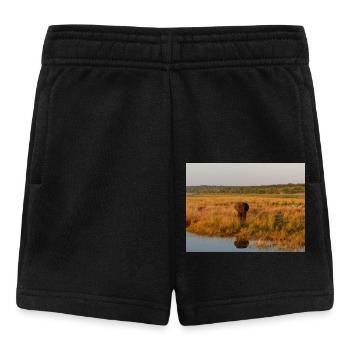 Elefant am Wasser in Namibia Afrika - Baby Shorts - Schwarz - Vorne
