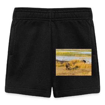 Afrikanische Kapbüffelherde Namibia Afrika - Baby Shorts - Schwarz - Vorne