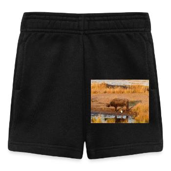 African herd of Cape buffalo Namibia Africa - Baby Shorts - black - Front