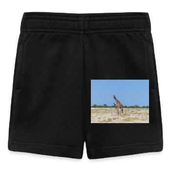 giraffe and Landscape in a Etosha National Park - Baby Shorts - black - Front