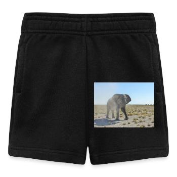éléphant et paysage dans un parc national d’Etosha - Short Bébé - noir - Devant