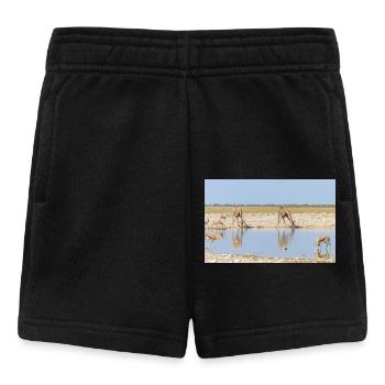Giraffe und Landschaft im Etosha Nationalpark - Baby Shorts - Schwarz - Vorne