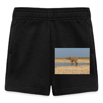 Elefant und Landschaft im Etosha Nationalpark - Baby Shorts - Schwarz - Vorne
