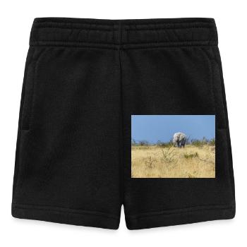 éléphant et paysage dans un parc national d’Etosha - Short Bébé - noir - Devant