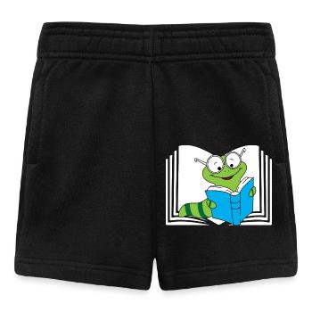 Bücher Bücherwurm - Baby Shorts - Schwarz - Vorne