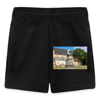 Equestrian statue of Frederick I Barbarossa - Baby Shorts - black - Front