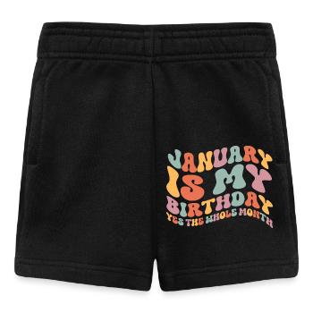 Anniversaire de janvier - Short Bébé - noir - Devant