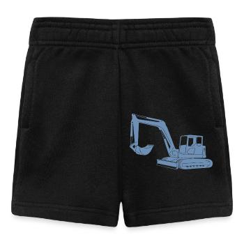 Silhouette de conducteur de pelle - Opérateur d’équipement de construction - Short Bébé - noir - Devant
