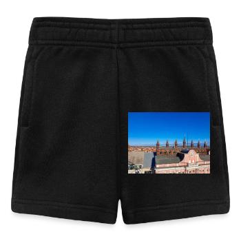 Rostock Skyline and Old Town behind the city hall - Baby Shorts - black - Front