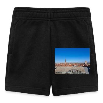 Rostock Skyline and Old Town behind the city hall - Baby Shorts - black - Front
