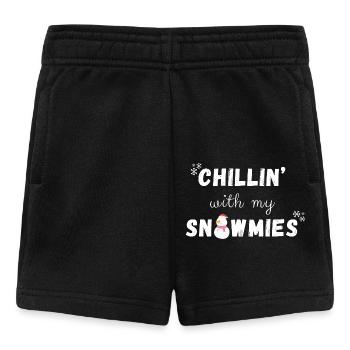 chillin with my snowmies - Baby Shorts - black - Front