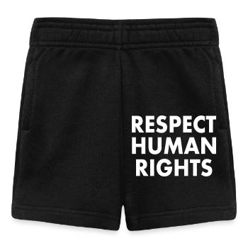 Respect human rights - Short Bébé - noir - Devant