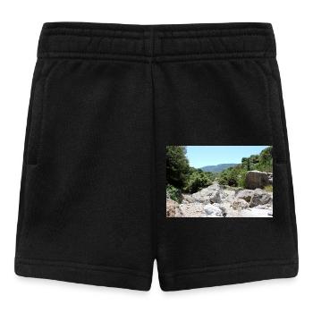 Mountain Mountains Mountain Landscape Poster - Baby Shorts - black - Front