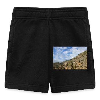 Mountain Mountains Mountain Landscape Poster - Baby Shorts - black - Front