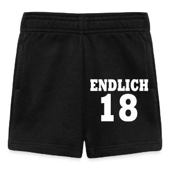 Endlich 18 - Baby Shorts - Schwarz - Vorne