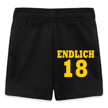 Endlich 18 - Baby Shorts - Schwarz - Vorne