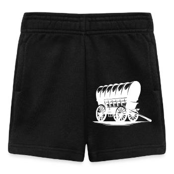 Calèche Chevaux Calèche Vieux chariot couvert - Short Bébé - noir - Devant