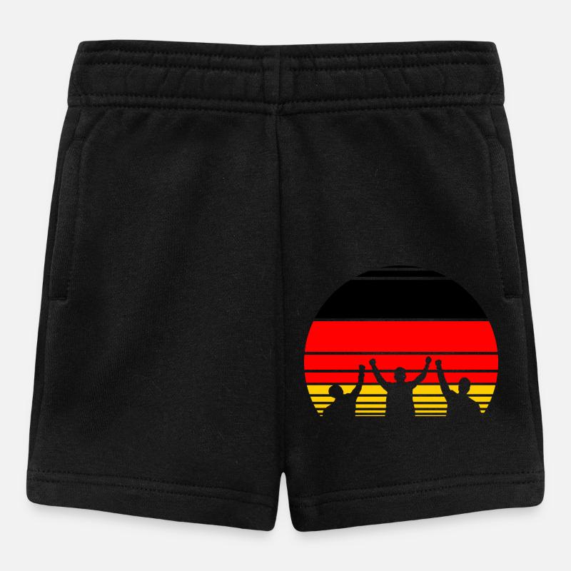 Allemagne Goal & Win : Célébration rétro du coucher de soleil 2024 - Short Bébé - noir