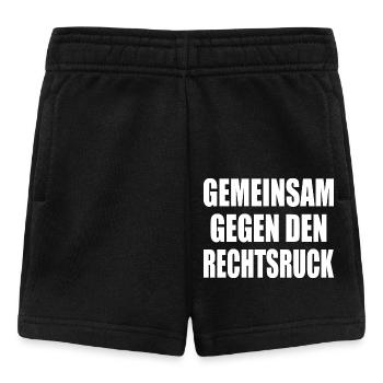 gemeinsam gegen rechtsruck - Baby Shorts - Schwarz - Vorne