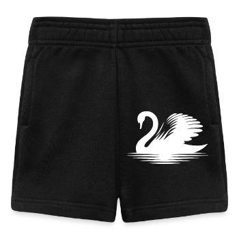 Silhouette de cygne élégante, beau portrait - Short Bébé - noir - Devant