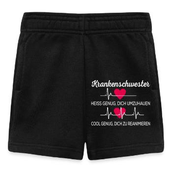 Krankenschwester - Baby Shorts - Schwarz - Vorne