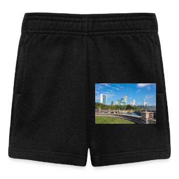 Panorama de la ville de Niagara et des chutes du Niagara - Short Bébé - noir - Devant