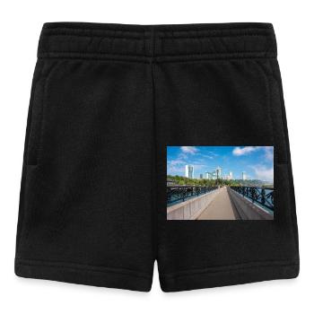 Panorama de la ville de Niagara et des chutes du Niagara - Short Bébé - noir - Devant