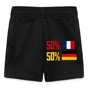 Moitié Français Moitié Allemand - Short Bébé - noir - Devant