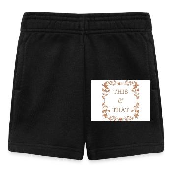 This & That Text in Nature Decorative Border - Baby Shorts - black - Front