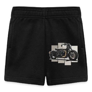 Bobber // Custom // Motorcycle - Baby Shorts - black - Front