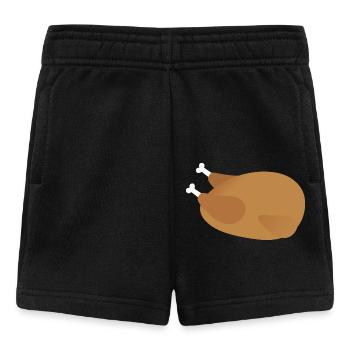 Dinde rôtie - Short Bébé - noir - Devant
