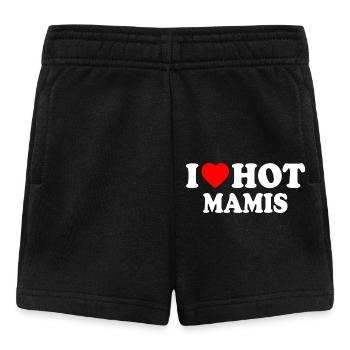 I love hot mamis - Baby Shorts - black - Front