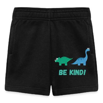 "Dino-Zauberwelt – Abenteuer in der Urzeit" - Baby Shorts - Schwarz - Vorne