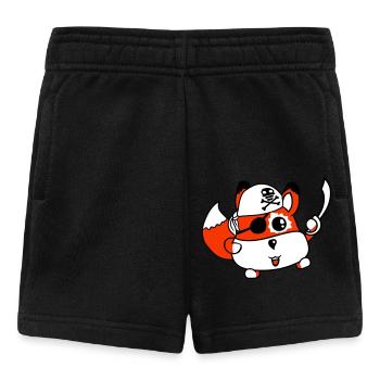Little Cute Fox Pirate Animal Saber Eye Patch - Baby Shorts - black - Front
