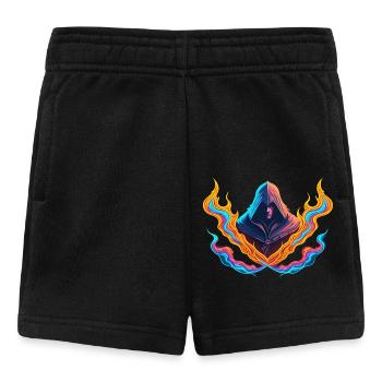 POUVOIR TRANSFORMATEUR DES FLAMMES AU NÉON - Short Bébé - noir - Devant