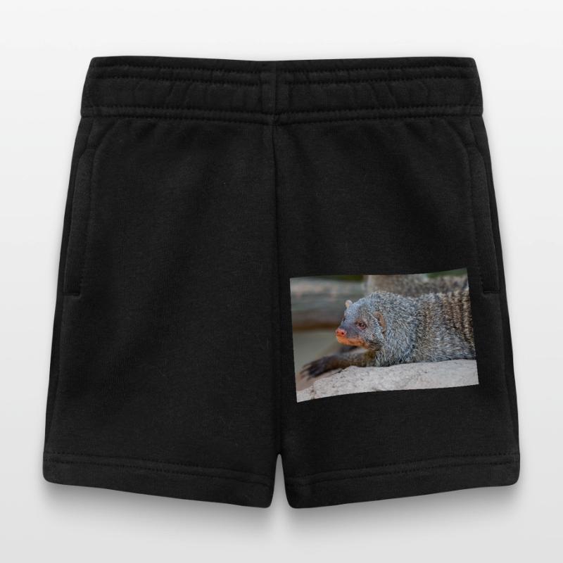 Gebänderte Manguste oder Zebramanguste Zebramanguste Baby Shorts