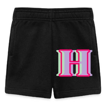 Mehrfarbiger Buchstabe h - Baby Shorts - Schwarz - Vorne