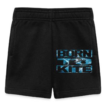 Né pour kite - Short Bébé - noir - Devant