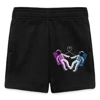 2 astronautes amoureux - Short Bébé - noir - Devant