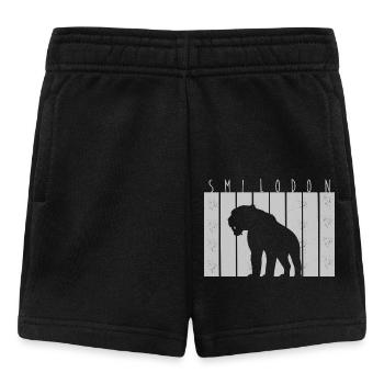 Tigre à dents de sabre - Short Bébé - noir - Devant