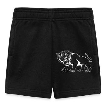 Tigre à dents de sabre - Short Bébé - noir - Devant