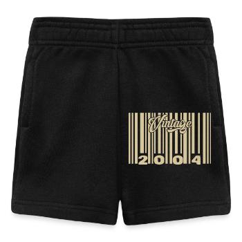 Jahrgang 2004 Barcode 2004: Jahr 2025. - Baby Shorts - Schwarz - Vorne