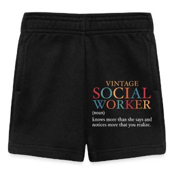 Vintage-Sozialarbeiterin - Baby Shorts - Schwarz - Vorne
