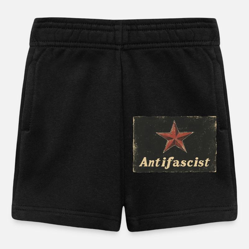 Étoile rouge antifasciste - Short Bébé - noir