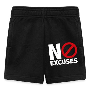 NO EXCUSES white - Baby Shorts - black - Front