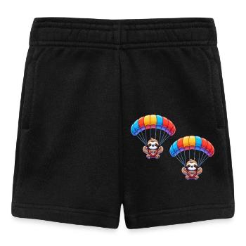 Sloth Parachute 2 - Baby Shorts - black - Front