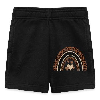 boho rainbow print rainbow neutral col - Baby Shorts - Schwarz - Vorne