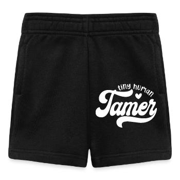 Tiny Human Tamer Heart Design for Parents and - Baby Shorts - black - Front